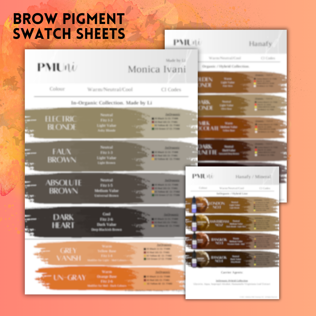 Solo Pigment Swatch Sheets BROWS
