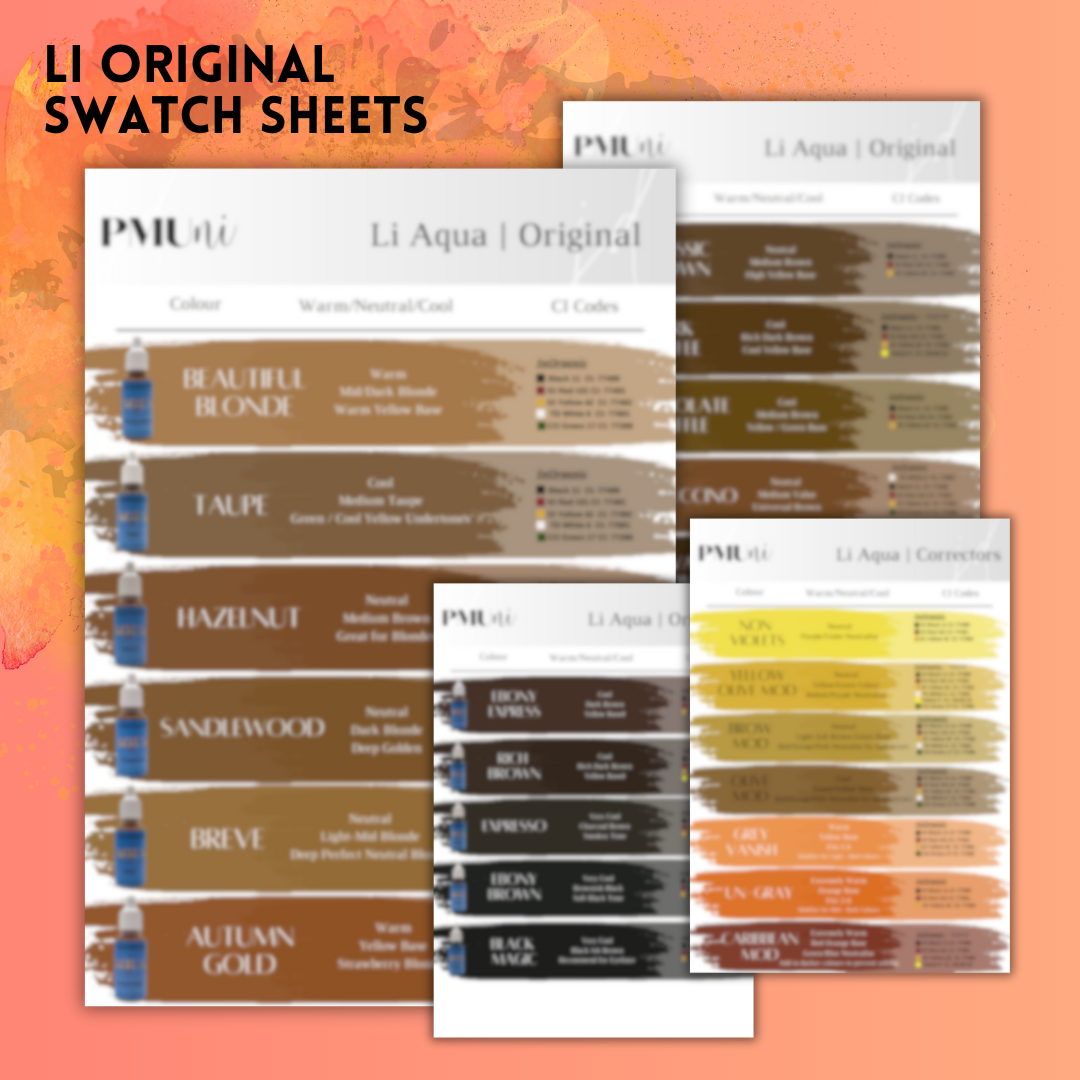 Solo Pigment Swatch Sheets BROWS